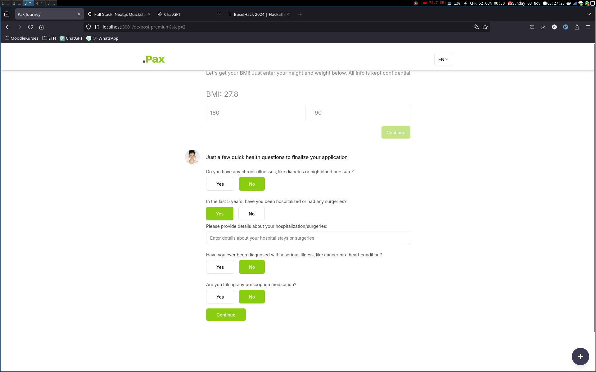 Validation Screen